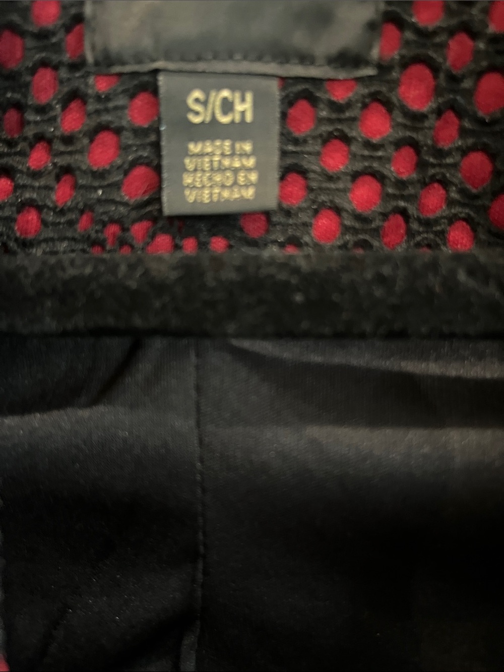 Black & Burgundy Patterned Cropped Blazer - Picture 3 of 4